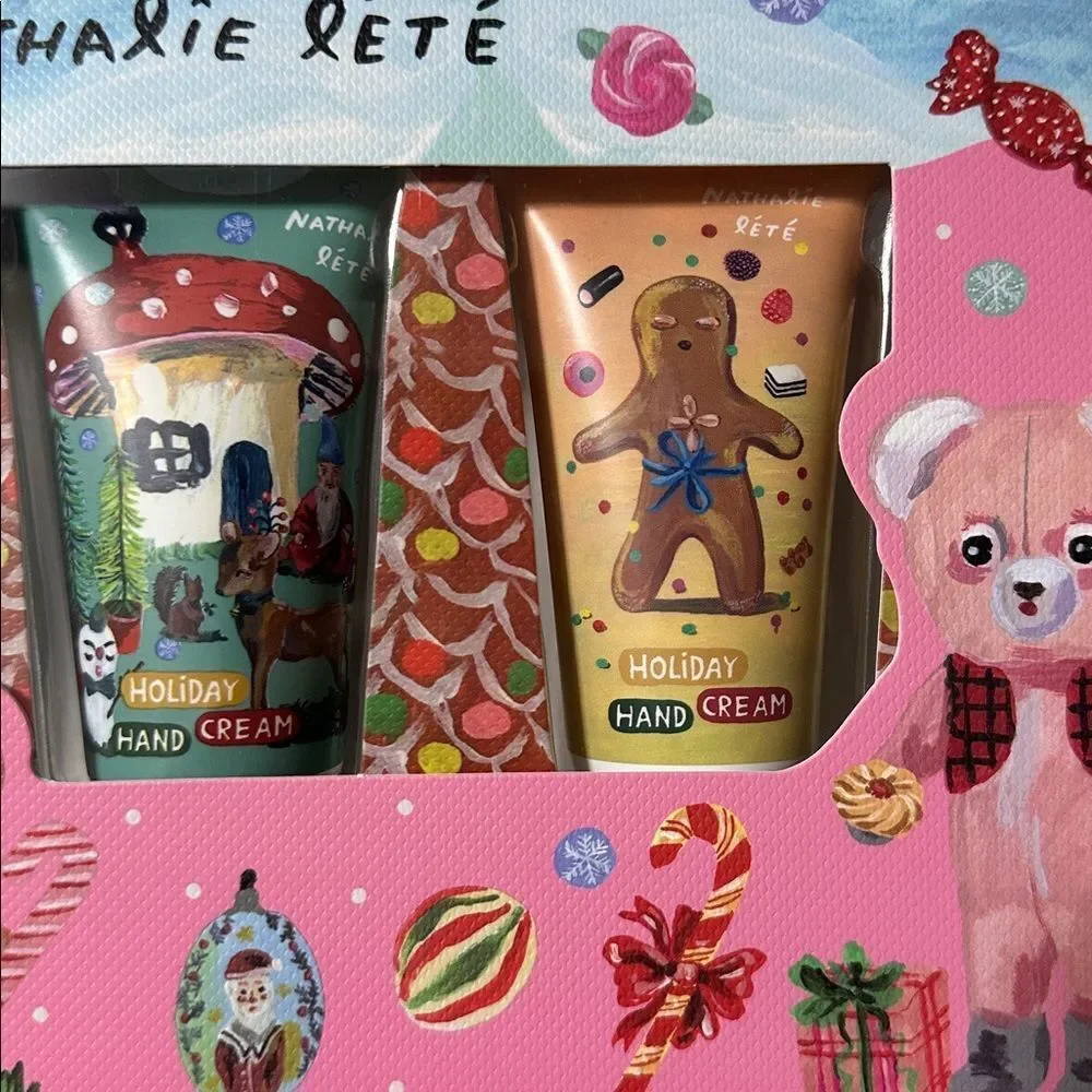 Anthropologie x Nathalie Lete Gingerbread House Shaped set of 8 Hand Creams